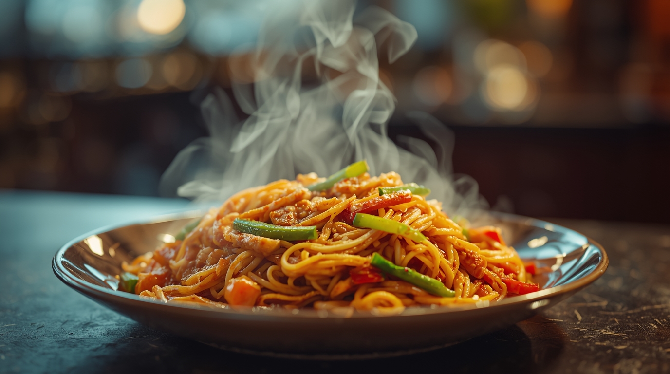 Veg Hakka Noodles - Vegetarian dish at 36 Sakura Cafe