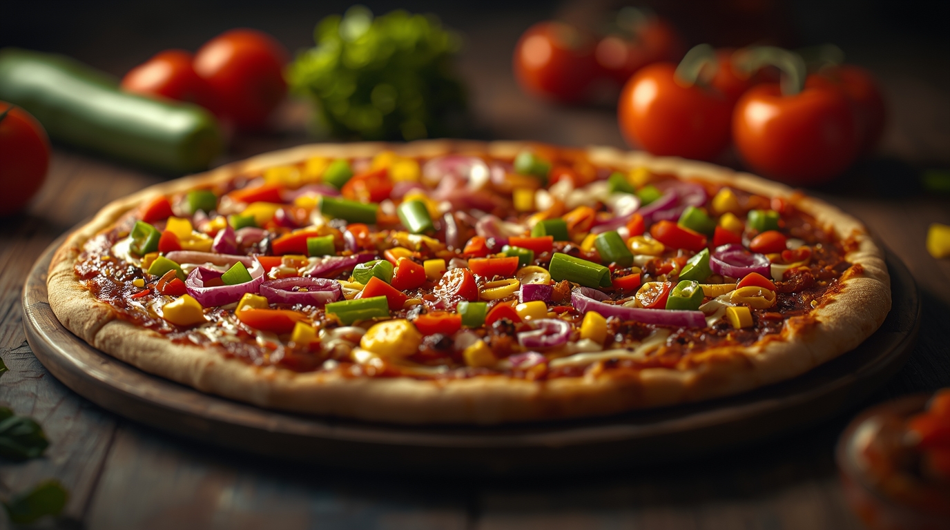 Italian Pizza - Vegetarian dish at 36 Sakura Cafe