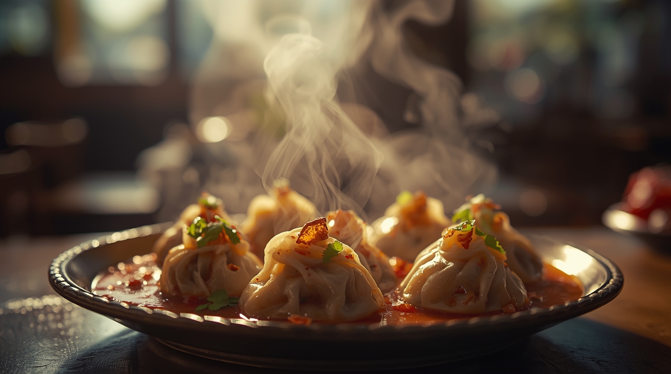 Tibetan Momos - Vegetarian dish at 36 Sakura Cafe